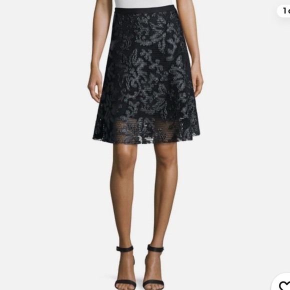 Yoana Baraschi Anthropologie Jacquard A-line Skirt